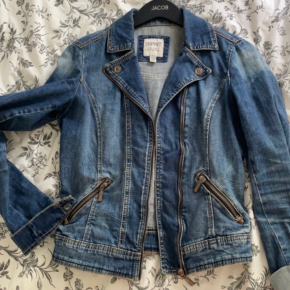 Vintage esprit denim cropped jacket